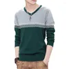 Mannen Truien Modemerk Heren Trui V-hals Slim Fit Jumpers Breien Dikke Warme Katoen Koreaanse Stijl Casual Kleding 5XL