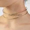 Pendanthalsband 2022 Punk Gold Silver Color Alloy Torques Choker Halsband för kvinnor Fashion Geometric Collar Choker Dorado Halsband Ny J230809