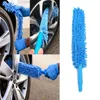 1 datorer Flexibel extra lång borste Soft Microfiber Noodle Chenille Blue Car Wheel Wash Microfiber Cleaner Accessories307C