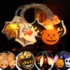 Otros suministros para fiestas de eventos 15M 10LED Calabaza de Halloween Linterna Fantasma Calavera Murciélago Luces de cadena para Happy Home Decor Lámpara Haunted House Props 230809