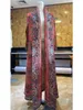 Women's Trench Coats Miyake Pleated Vintage Printed Turndown Collar Long Sleeve Jacket Women 2023 Spring Summer Dubai Style Plus Size 230808