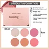 Blush 6 Colors Palette Matte Mineral Powder Bright Shimmer Face Professional Beauty Cosmetic Makeup 230809