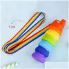 Bouteilles d'eau Rainbow Sile Bouteille Pliante Extérieure Portable Camouflage Tasse Télescopique Sports Bouilloire Alpinisme Cam Équipement Avec D Dheze