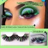 Glitter Eyelashes 25mm Fluffy Streaks Cosplay Lashes Real 3D Mink Hair Makeup Beauty Individual Eyelashes Extension Supply E420