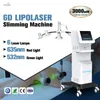 6D Lipo Laser Cellulite Rimozione Riduzione del grasso Body Sculpting Beauty Equipment 532nm Luce verde Perdita di peso Macchina per il body contouring per la casa