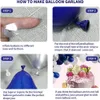 Feestartikelen voor andere evenementen Marineblauw Wit Ballonnen Boogslinger Kit Zilver Confetti Ballon Eerste verjaardagsfeest Decoraties Afstuderen Bruiloft Babyshower 230809