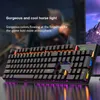 104 Tasten, kabelgebunden, mechanische Gaming-Tastatur, eSports, voll berührungsfrei, Gaming-Computer-Tastatur-Mix, Hintergrundbeleuchtung, LED, USB für Gamer