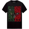 Heren T Shirts Plus Size 6XL 2023 Bee Strass Mannen Zomer Kleding Mode Man Streetwear O Hals Korte Mouwen slanke Katoenen T-shirts