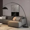 Floor Lamps Reading Modern Black Standing Lamp Elegant Curved Arched Living Room European Simple Lampadaire De Salon Decor