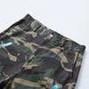 Shorts pour hommes été Graffiti militaire Camouflage Cargo hommes coupe ample sweat court Streetwear