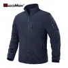 Mens Jackets MAGCOMSEN Fleece Tactical Jacket Windproof Lightweight Outerwear Full Zip Warmth Hiking Work Travel 230809