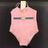 Women's Swimwear Classic Letter Summer Swimwear One Piece Kids Girls Swimsuit Outdoor Vacation Mother and Suit