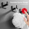 Hooks 4Pcs Storage Rack Convenient Rounded Edges Nordic Style Non-perforated Wall Home Supplies Hanging Hook Organizer