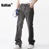 Jeans Masculino Kakan Loose Gradient Denim para Homens Jovem e Moderno Cintura nas Costas Longa K50462 230809