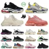 triple s uomo donna scarpe casual firmate platform sneakers Paris suola trasparente nero bianco grigio rosso rosa blu Royal Neon Green scarpe da ginnastica da uomo Tennis Scarpa sportiva 36-45