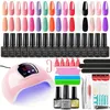 Complete Nail Art Kit: Semi-Permanent Nail Polish Set with Nail Dryer, Base & Top Coat for Decoration