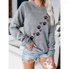 Sudaderas con capucha para mujer Sudadera con capucha Tendencia de la moda europea y americana Impreso en 3D Top suelto