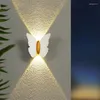 Duvar lambası Led Kelebek Nordic Dış Mekan Su Geçirmez Işıklar Modern Minimalist İç Mekan Işık Odası Yatak Odası Koridor Dekoru