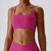 Outfit yoga träning fiess sport bh kvinnor sexig högintensiv bralte running gym väst bomull underkläder mode skönhet tillbaka lette