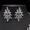 Necklace Earrings Set 2023 Fashion Style Star Flower-shape Exquisite And Earring With Zirconia Charming Jewelry In Wedding Party Gift