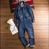 Jeans pour hommes Européens et américains Denim Jumpsuit Women's Retro Work Thin Hip-hop Casual Blue Pants
