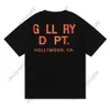 メンズTシャツアメリカンファッションブランドGD TシャツロサンゼルスレタープリントダブルヤーンピュアコットンショートスリーブTシャツと男性と女性のバッキングティー付き