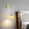 Lampada da parete leggera Personalità di lusso Led Camera da letto in rame Comodino El Corridoio Camera per gli ospiti