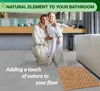 Natural Bamboo Wood Bath Mat - Bathroom Sauna Spa Bathtub Kitchen Rug Accessories HKD230809