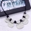 Chains Advanced Korean Version Exaggerated Short Necklace Geometric Circular Metal Fashion Clothing Jewelry Pendant