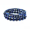 Perline 6Mm 8Mm 10Mm Braccialetti di pietra naturale blu per uomo Healing Tiger Eye Beads Chain Wrap Bangle Gioielli di moda Regalo Drop Delivery Dhzel