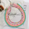 Hänge halsband färgglada pärlor halsband kvinnor sommar koreansk handgjorda mode boho polymer lera choker pendel krage kvinnliga strand smycken j230809