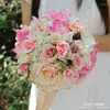 Dekoracyjne kwiaty Ramo de Flores Novia Wedding Bouquets Dekoracja sztuczna Mariage szampana