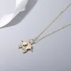 2023 Japan and South Korea 925S silver two children's diamond pendant collarbone chain premium gilded necklace holiday gift ring