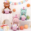 4d büyük ayı kek balonları karikatür hayvan sevimli ayı folyo balon çocukları kızlar kızlar doğum günü partisi dekorasyon sahne sahne oyuncaklar hkd230808