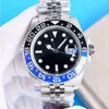 10a Pepsi Gmt Batman Mens Watch Batgirl Man Watches Clean Factory Sprite 40 mm Ruch na rękę 904L Bransoletka Jubileusza Ceramiczna ramka czarna tarcza korzenia