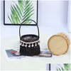 Storage Baskets Handmade Wood Basket Woven For Kitchen Garden Wall Flower Pot Fruit Vegetable Sundries Organizer Decor Drop Delivery H Dhmbv