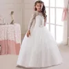 Mädchen Kleider Blumenkleid Blumen Spitze Applikation Kinder Hochzeit Party Kleider Kinder Kleidung Prinzessin Erstkommunion 2-14 Jahre