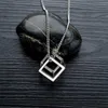 Pendentif Colliers Mode Rétro Punk Creux Cube Pendentif Hommes Dames Garçons Filles Couples Colliers Personnalité Carré Rubik's Cube Bijoux Cadeaux J230809