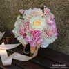 Flores decorativas Ramo De Flores Novia Casamento Bouquets de Noiva Decoração Artificial Mariage Cor Champanhe