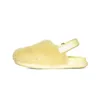 designer slipper women slippers slides white black brown yellow sabot sandals long calf hair leather fussbett shearling light brown Z9Hh#