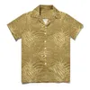 Camicie casual da uomo Camicia con stampa tigrata scintillante Strisce glitterate dorate Spiaggia Sciolto Hawaii Streetwear Camicette Abiti oversize a maniche corte