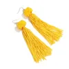 Dangle Lustre Bohême Ethnique Gland Boucles D'oreilles Pour Les Femmes À La Mode Noir Rouge Jaune Vert Longue Soie Frangée Dangles Déclaration Go Dhvkt