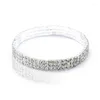 Bracelets de cheville couleur argent strass chaîne femmes Bracelet de luxe sur jambe accessoires mariage fête bijoux de mode