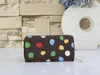 Luis Vintage Lvvl Lvity Lvse X YK Yayoi Kusama VICTORINE WALLET Yayoi Kusama Designer Womens JULIETTE Multicolor PAINTED DOTS Zippy Coin Purse Card Key Holder Po 61IT