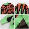 Erkek Sweaters Antarktika Velvet Ferret Üç Boyutlu Jakar Stripwears Şerit Tasselleri Kazak Unisex büyük boyutlu Yuvarlak Boyun Külotu Örme 230808