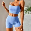 Vrouwen Nachtkleding Vrouwen Pyjama Yoga Set Sexy Bh Sling Top Shorts Broek Elastische Trekkoord Riem Broek Zomer Pyjama thuis Pak