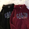 Sweats à capuche pour femmes Sweats ALANOS Femme Sweat d'hiver Lettre Imprimer Pulls à capuche Coréen Casual Hoodies Polaire Pull Femme Vêtements 230808