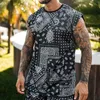 Męskie szorty męskie v szyja swobodne koszule 3D wydrukowane siatkowe fitnes