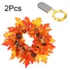 Decoratieve Bloemen 45cm Herfst Krans Kerstdecoratie Thanksgiving Garland Window Restaurant Home Pompoen Deur