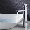 Bathroom Sink Faucets Modern Basin Faucet Square Shape Copper Tap And Cold Water Mixer Single Lever Deck Mounted Washbasin